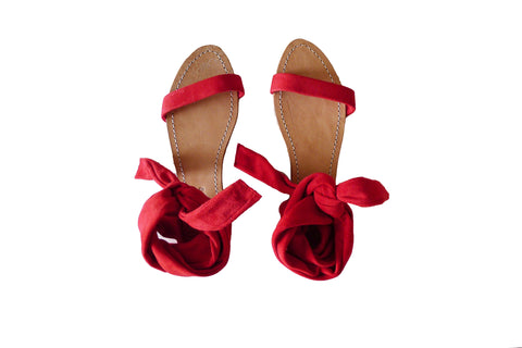 Palma Sandals - Red Suède